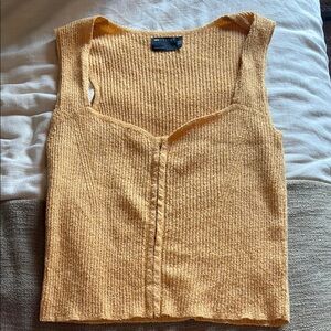 Yellow Sleeveless Knit Top